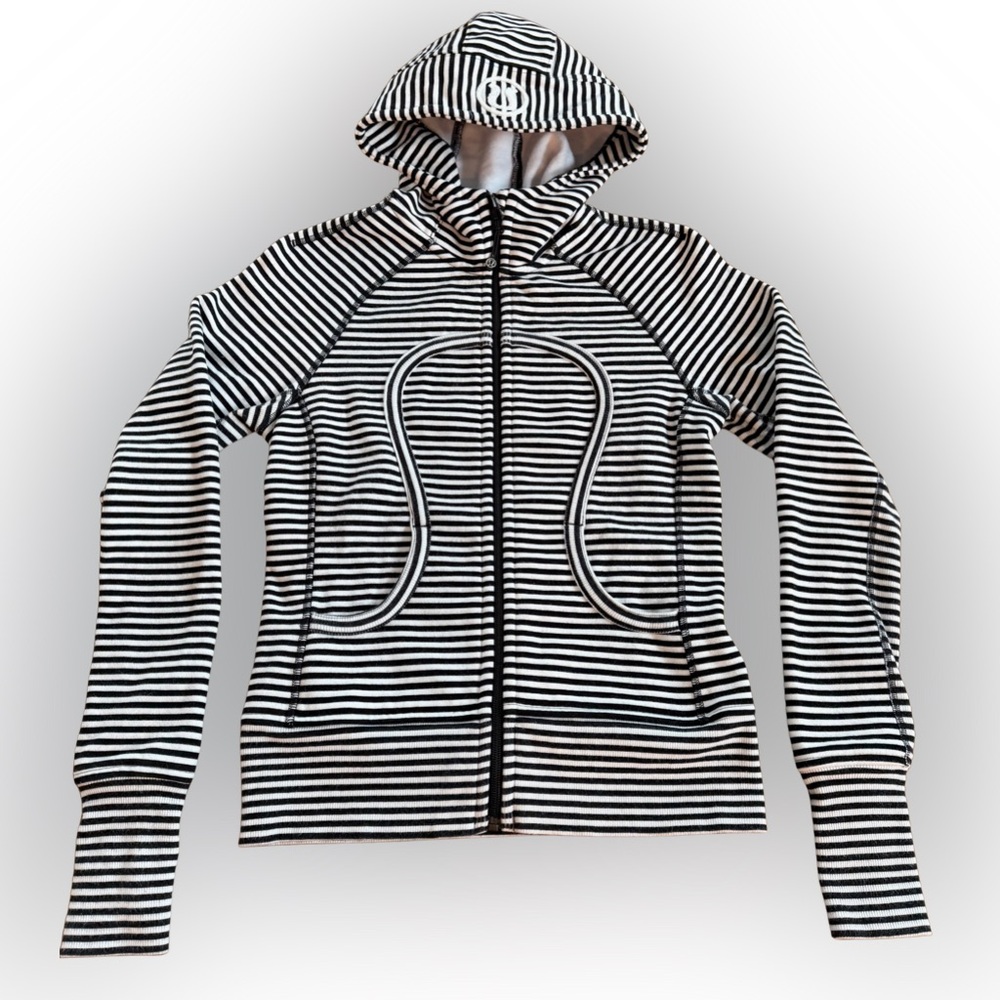 Lululemon Seawheeze Striped Scuba Hoodie Size 6 EUC